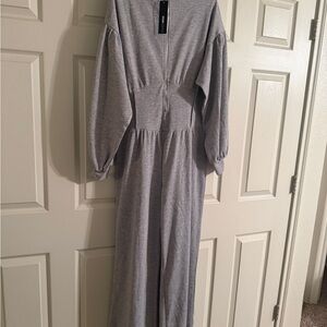 Fashion Nova Gray Jumpsuit